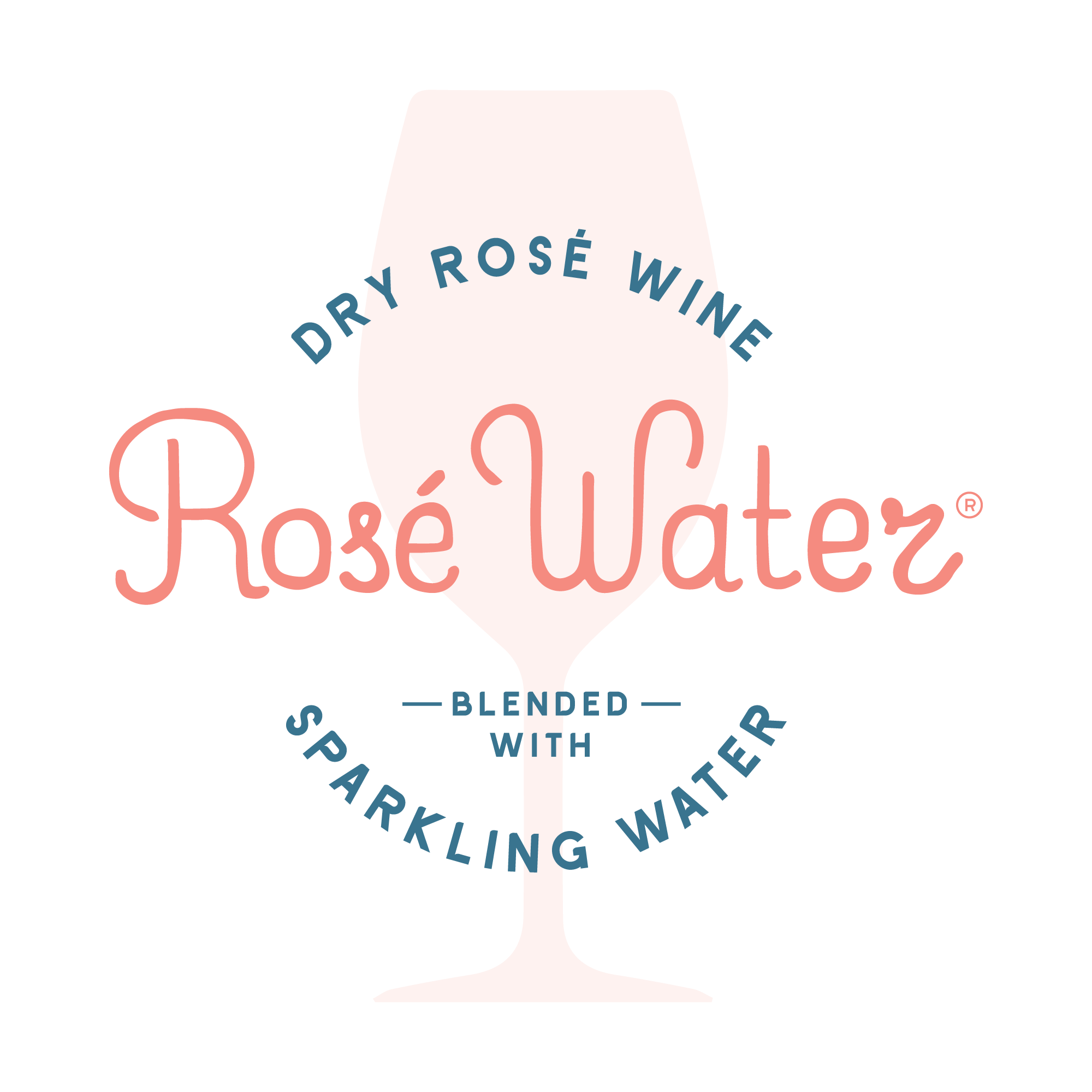 Rosé-Water-Logo-Wine-Glass